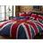 Rapport Funky Union Jack Single Duvet Cover Blue, Multicolour, White, Red