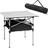 OutSunny Aluminum Roll-Top Table w/Mesh Bag Silver