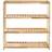 Premier Housewares Natural Walnut 4 Tier Shoe Rack