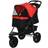 Pawhut Folding 3 Wheel Pet Stroller for Travel Canopy &