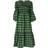 Ganni Seersucker Check Midi Dress - Green