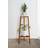 Buono Natural Solid Wood Two Tiers Plant Stand Plant Organizer Plant Holder