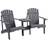 OutSunny Wooden Double Adirondack Chair