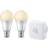 4lite WiZ Connected A60 Warm White WiFi LED Smart Bulb B22 Bayonet Cap Pack of 2 Sensor