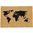 Artsy Doormats World Map Grey, Black