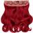 Lullabellz Thick Curly Clip In Hair Extensions 16 inch Ruby Red