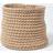 Homescapes Linen Cotton Knitted Round Linen Basket