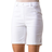 Roman Turned Hem Stretch Shorts - White