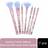 Aquarius Cosmic Makeup 7pcs Brush Set With Liquid Glitter Handle