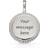 Beginnings womens millegrain edge pendant silver