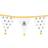 Something Different White Alternating Bee Print Bunting