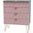 Welcome Furniture Diamond Ready Assembled Kobe Pink & White Chest of Drawer 76.5x88.5cm