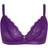 Oola Lace & Logo Non Wired Soft Bra Plus Size - Purple