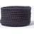 Homescapes Cotton Knitted Round Black Basket