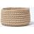 Homescapes Linen Cotton Knitted Round Linen Basket