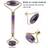 Danielle dual ended amethyst facial roller massager temple