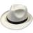 Henbrandt Adult White Al Capone Gangster Trilby Fedora Hat QR-0024