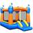 Costway Inflatable Bounce House Magic Castle with Large Jumping Area without Blower