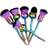 Aquarius Envie Rose Make Up Brush Set Purple Multi-Coloured X 6 Piece