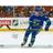 Brock Boeser Vancouver Canucks Autographed x Blue Jersey Skating Photograph