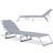 Livivo GREY Folding Sun Lounger Garden