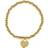 Adornia Ball Bead Chain Heart Bracelet - Gold