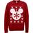 Disney Mouse Christmas Snowflake Silhouette Red Christmas Jumper