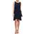 SL Fashions Tiered Chiffon Dress - Navy