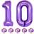 Number Balloons 10 Purple