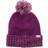 Trespass Kids Bobble Hat Knitted Fleece Lined Nefti - Purple