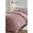 Brentfords Waffle Fleece Duvet Cover Pink (260x220cm)