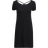 Only Damen Lockeres Shirtkleid Mini Basic Kurzarm Sommer Dress Rücken Ausschnitt Schnürung ONLBERA, Farben:Schwarz, Größe:XS