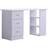 Homcom 3 Storage Shelves White Writing Desk 49x120cm