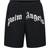 Palm Angels Curved Logo Swim Shorts - Black/White