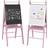 Aiyaplay 3 in 1 Easel for Kids, with Paper Roll, Adjustable Height Pink