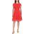 Donna Ricco Lace Trim A-Line Dress - Coral