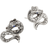 John Hardy Legends Naga Stud Earring - Silver/Sapphire