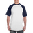 Augusta Men's Short Sleeve Baseball T-shirt - White/Navy