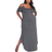 White Mark Lexi Maxi Dress Plus Size - Grey