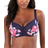 Amoureuse Lace Trim Underwire Bra - Navy Rose