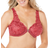 Amoureuse Embroidered Front Close Underwire Bra - Classic Red