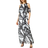 Roman Geometric Overlay Cold Shoulder Maxi Dress - Ivory