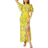 Roman Floral Tiered Sleeve Maxi Dress - Yellow