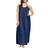 Breezy Eyelet Knit Long Nightgown - Evening Blue