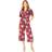 Mela London Floral Print Wrap Jumpsuit, Burgundy