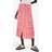 Whistles Women's Blurred Strokes Button Skirt Pink/Multi