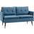 Homcom Button Tufted Dark Blue Sofa 139cm 2 Seater