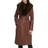 Kenneth Cole Women's Faux Fur Trim Coat - Coffee