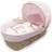 Kinder Valley Ted Pink Palm Moses Basket With Mattress, Padded