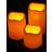 Premier Yellow Set Of 3 Battery Operated Flickering LED Candle